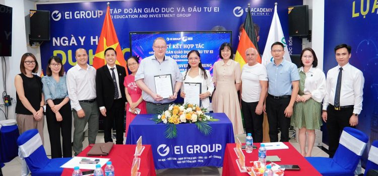 BƯỚC TIẾN CHIẾN LƯỢC: LỄ KÝ KẾT HỢP TÁC ĐÀO TẠO NÂNG CAO CHẤT LƯỢNG DẠY TIẾNG ĐỨC GIỮA EI GROUP VÀ VIỆN GOETHE